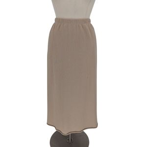 00658 Eileen Fisher Knit Sweat Midi Skirt Cream size 1X preppy minimalist casual